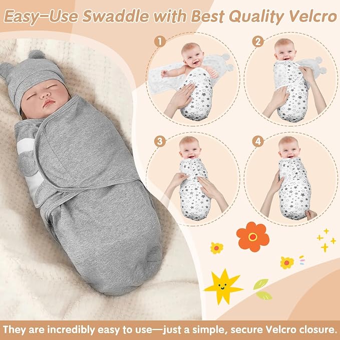 5 Pack Preemie Swaddle Blanket Wrap - Image 6
