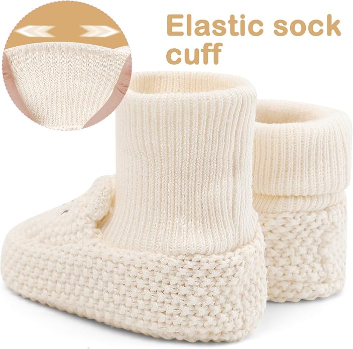 Newborn Shoes Knit Soft Baby Sock Booties - Image 5