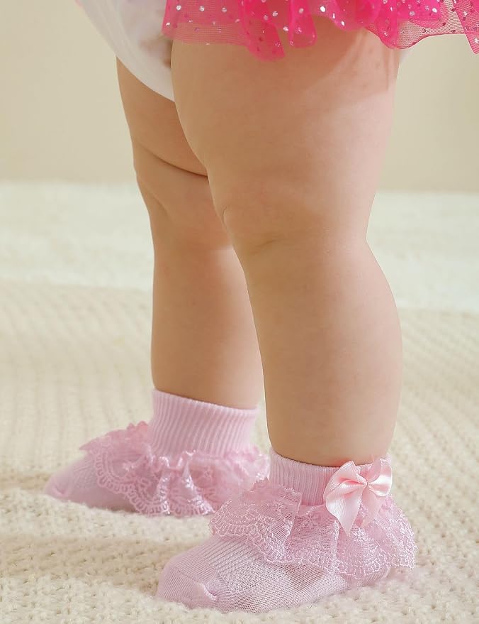 PrinceSasa Little Baby Girl Princess Lace Ruffles Socks Set - Image 2