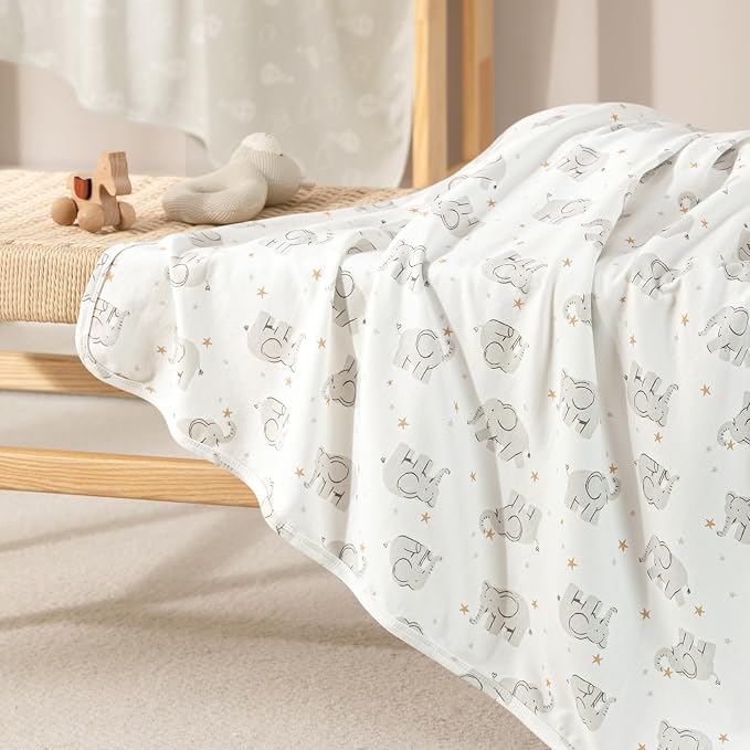 david's kids 2 Pack Baby Cotton Swaddle Blankets, 100% Cotton and Ultra Soft - Image 6