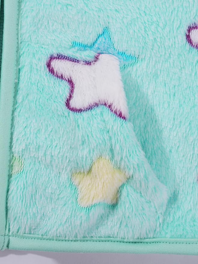 Toddler Baby Girl Fleece Jackets Fall Clothes Hooded Zip Fuzzy Coats - Image 6