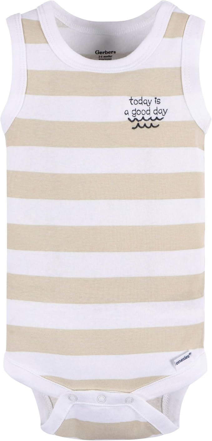 Gerber Baby Boys Multi-Pack Sleeveless Onesies Bodysuit - Image 2