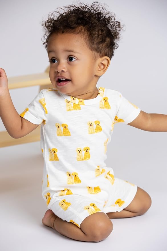 monica + andy Slub Shorty Romper, 100% Organic Baby Clothes - Image 3