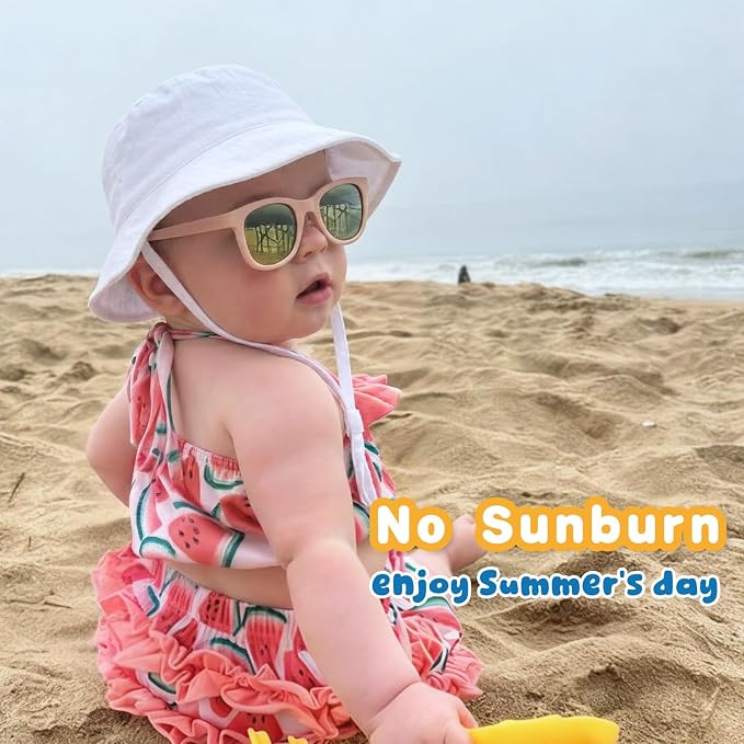 Muslin Baby Sun Hat Sun Protection Baby Toddler Bucket Hats - Image 4