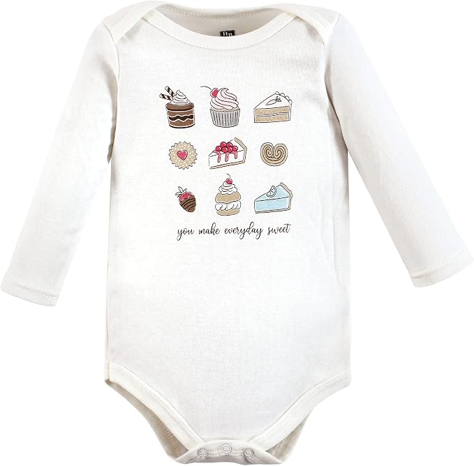 Hudson Baby Baby Girls' Cotton Long-sleeve Bodysuits 3-pack - Image 3
