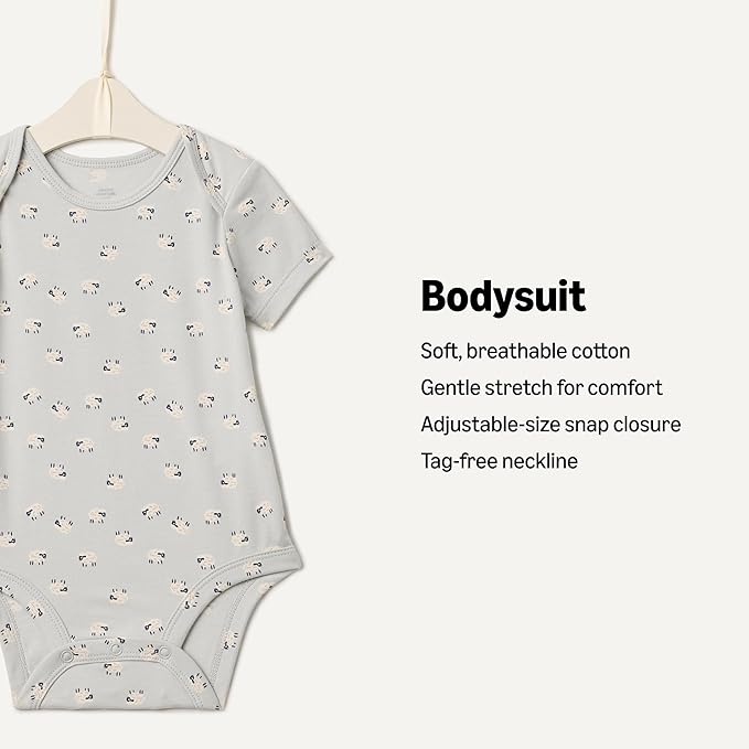 Amazon Essentials x Sofia Grainge Unisex Babies' Short Sleeve Crewneck Bodysuit - Image 2