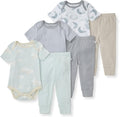 Burt Bees - 6Pk Baby Girl Organic Cotton Bodysuit & Pant Set, Ranunculus by BurtsBeesBaby
