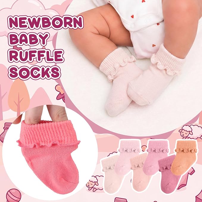 Toulite 12 Pair Preemie Newborn Baby Socks - Image 6