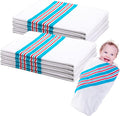 8 Pcs Receiving Blanket, 30 x 40 Inch Hospital Blankets 100% Cotton Flannel by Remerry