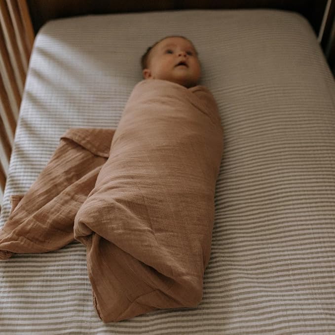 Parker Baby Co. Soft Muslin Baby Swaddle Blankets, 3 Pack - Image 4