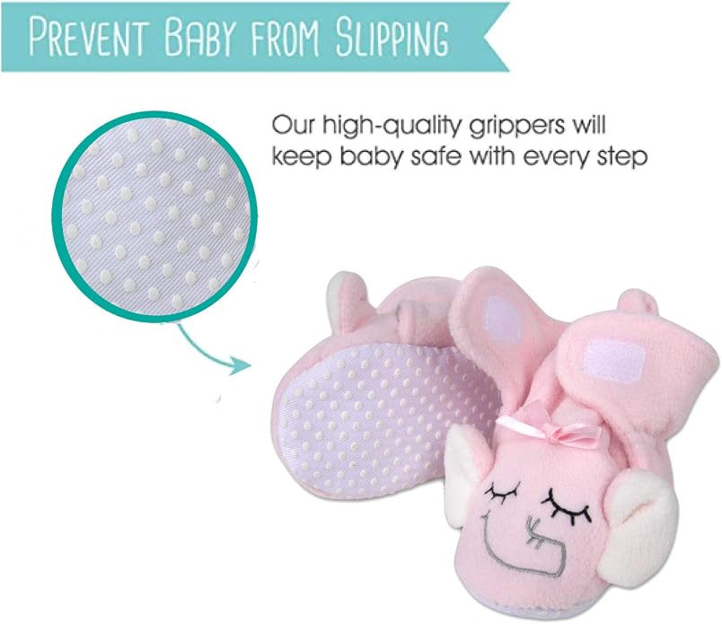 Cozy Fleece Baby Booties- Sherpa Baby Crib Booties Soft Soled Winter Shoes - Image 4