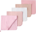 Muslin Burp Cloths 5 Pack Large 20x12 inches Baby Burping Cloths, 6-Layer 100% by Unknown