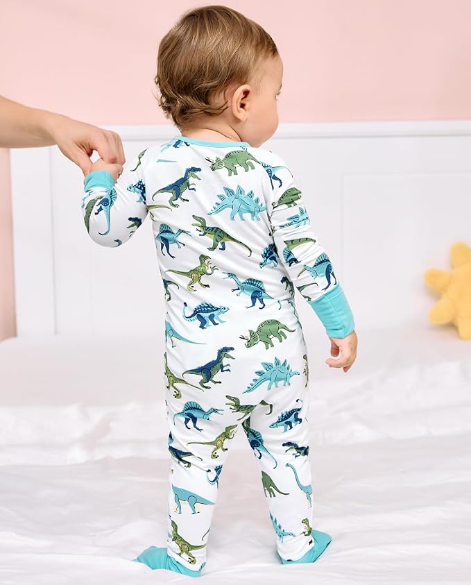 babee Reshinee Bamboo Viscose Baby Footie Pajama, Zipper Sleeper Boys Girls - Image 6