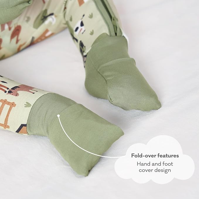 pureborn Baby Sleeper Viscose from Bamboo Zipper Footies Pjs 0-24 Months | - Image 6