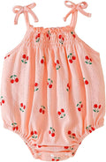 ROMPERINBOX Baby Girl Bodysuit Cotton Spaghetti Strap Sleeveless Onsies Summer by RomperinBox