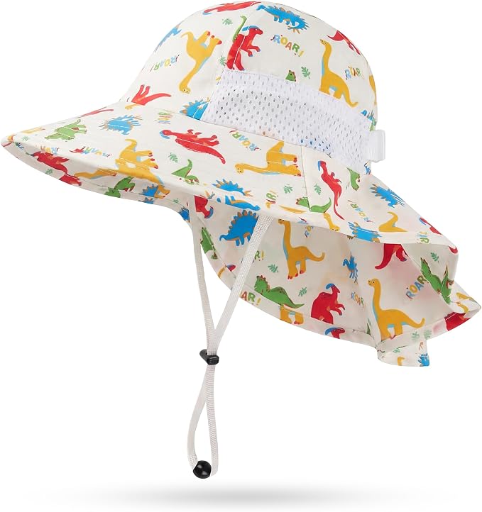 Toddler Baby Sun Hat Kids Summer Beach Essentials Adjustable Beach Hats by HONGTEYA