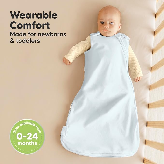 2-Pack Organic Baby Sleep Sacks, 100% Cotton 0.5TOG - Image 2