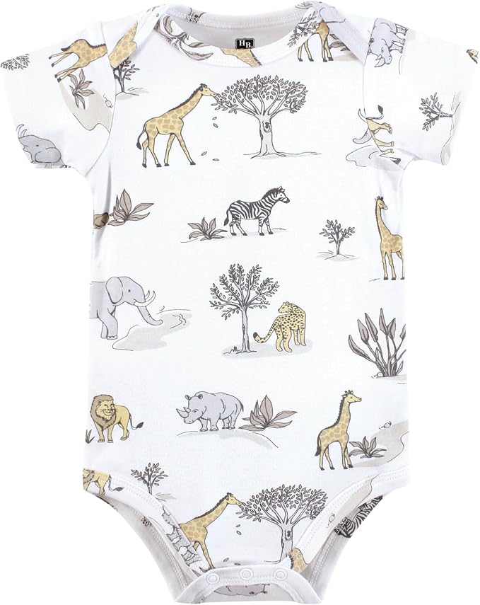 Hudson Baby Unisex Baby Cotton Bodysuits 5-pack - Image 4