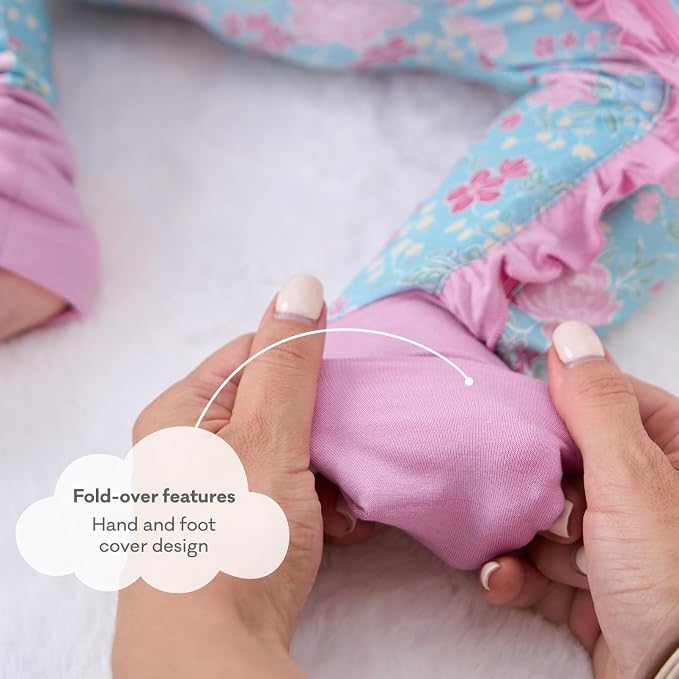 pureborn Baby Sleeper Viscose from Bamboo Zipper Footies 0-24 Months - Image 5