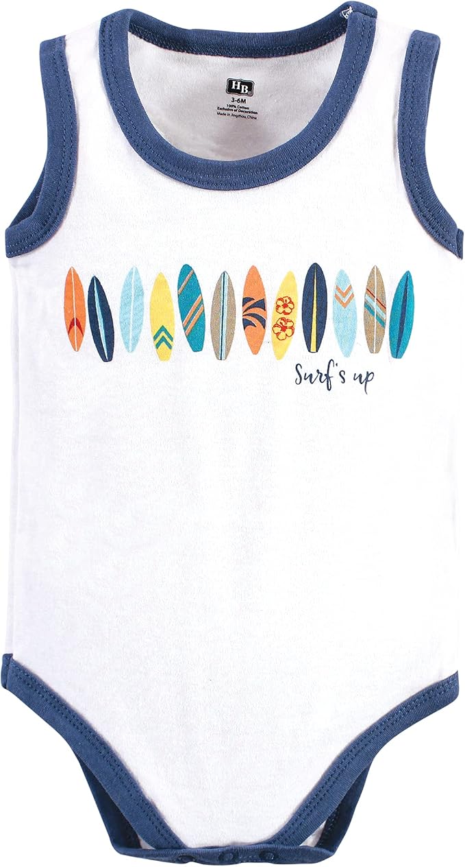 Hudson Baby Unisex Baby Cotton Sleeveless Bodysuits - Image 5