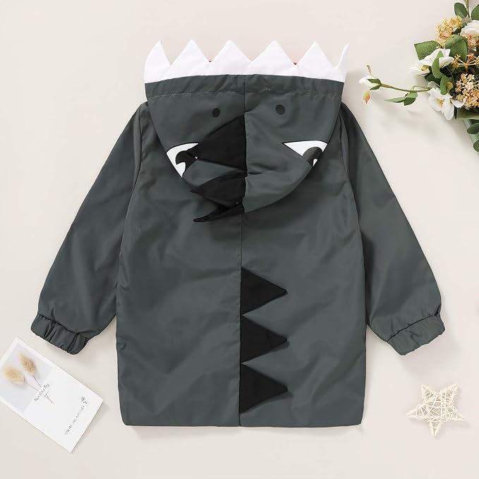 YOUNGER TREE Toddler Baby Boy Girl Duck Raincoat Cute Cartoon Hoodie Zipper - Image 3