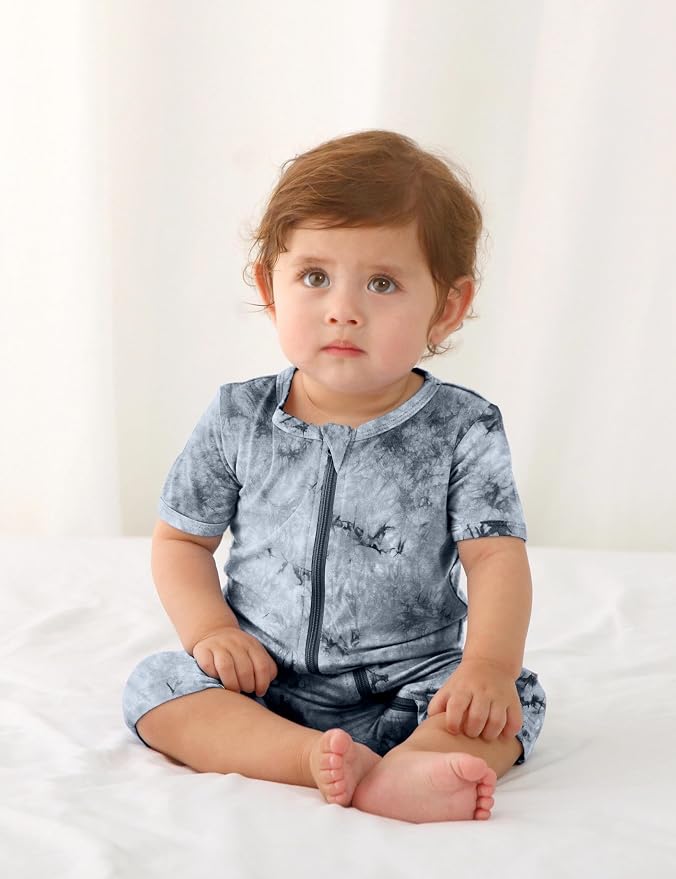 Jimonda Baby Bamboo Viscose Tie Dye Rompers Girl/Boys 3pc Pjs | Premium Soft - Image 5