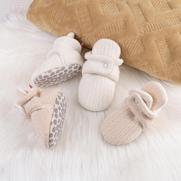Sawimlgy Newborn Infant Baby Girl Boy Cotton Booties Stay On Sock Slippers Soft - Image 3