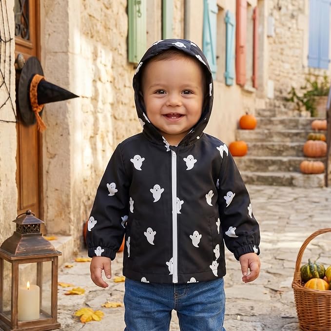 Toddler Baby Boy Windbreaker Jacket Camo Zipper Hooded Rain Coat - Image 4
