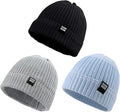 JANGANNSA Simple Knitted Baby Beanie Hip-Hop Boys Winter Hat Toddler Kids Bonnet for Girls 0-5Y