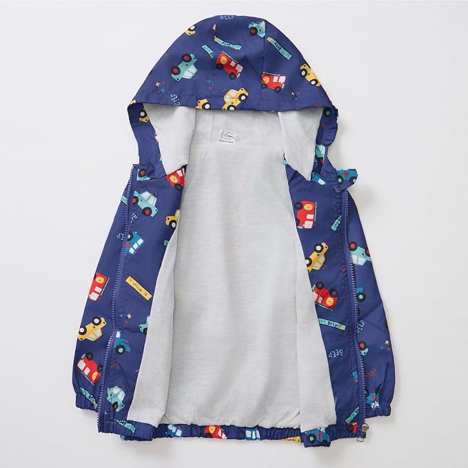 FYMNSI Toddler Baby Boys Girls Hooded Jacket Windbreaker Lightweight Dinosaur - Image 4