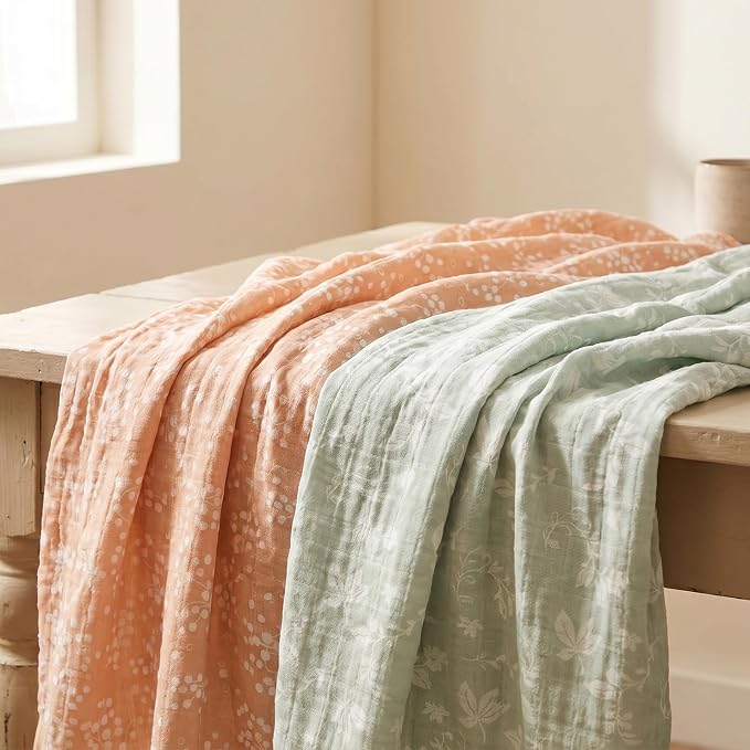 Muslin Swaddle Blankets for Newborn, Cotton Receiving Blanket | 4 Pack 100% - Image 7
