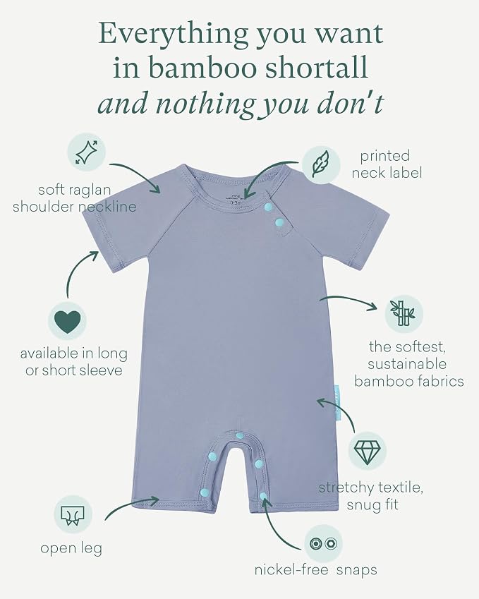 PurComfy SuperSoft Bamboo Viscose Baby Romper, Short Sleeve | One-piece Summer - Image 2