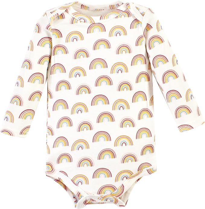 Hudson Baby Baby Girls' Cotton Long-sleeve Bodysuits 3-pack - Image 4
