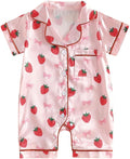 Kuriozud Baby Girl Boy Romper Pajamas Onesie Short Sleeve Button Down Pjs by Kuriozud