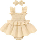 YOUNGER TREE Baby Girl Clothes Ruffle Romper Boho Dress Summer Cake Smash by YOUNGERTREE