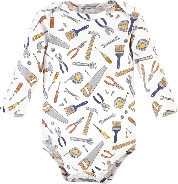 Hudson Baby baby-boys Cotton Long-sleeve Bodysuits 3-pack - Image 4