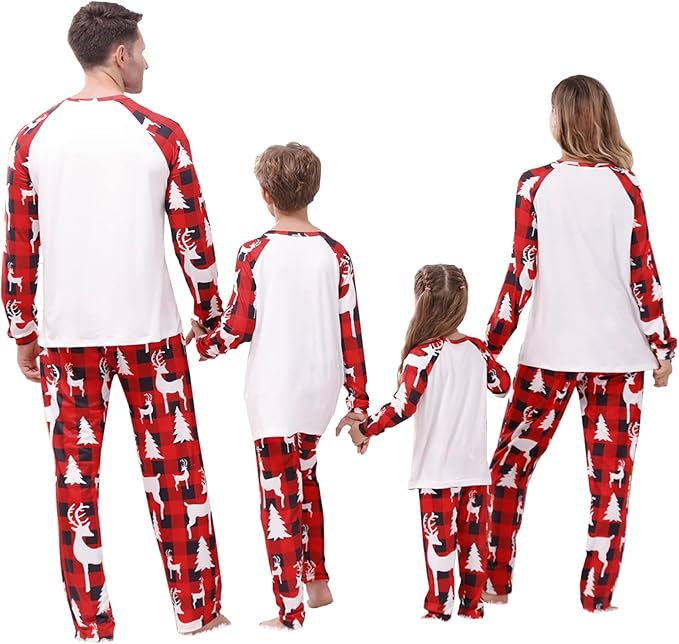 Awoscut Family Christmas Pajamas Matching Pajamas for Family, Xmas PJs Sets Holiday Sleepwear