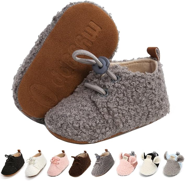 Ohwawadi Infant Baby Boys Girls Slippers Cozy Fleece Booties Soft Bottom Warm by Ohwawadi