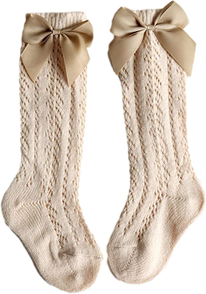 Baby Girl Knee-High Socks Toddlers Bow Stockings Newborn Infant Princess Frilly by AYIYO