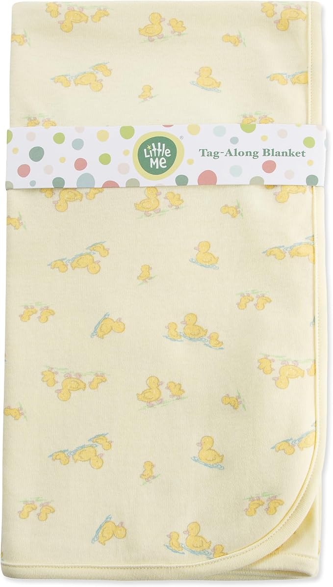 Little Me Blankets for Baby Gender Neutral Duckies Swaddling Receiving Blanket by LittleMeChildrensApparel
