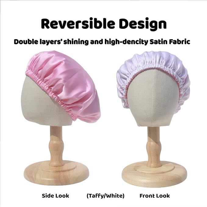 AKISS Baby Infant Newborn Toddler Satin Silk Hair Bonnet Cap - Image 2