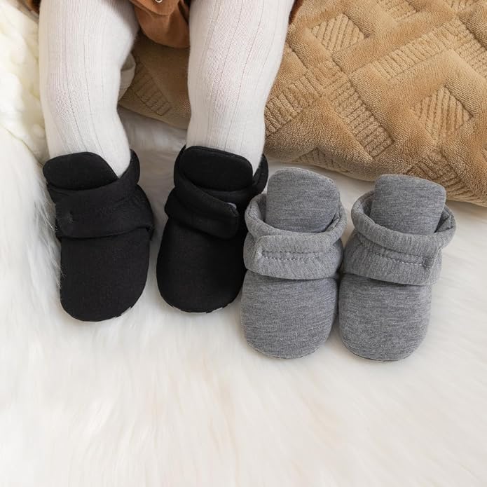 Sawimlgy Newborn Infant Baby Girl Boy Cotton Booties Stay On Sock Slippers Soft - Image 3