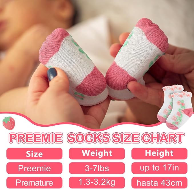 Toulite 12 Pairs Preemie Ankle Socks - Image 2