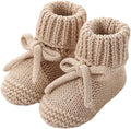 SOLILOQUY Baby Boy Girl Cozy Knit Booties Stay-On Bow Tie Newborn First Shoes by SOLILOQUY