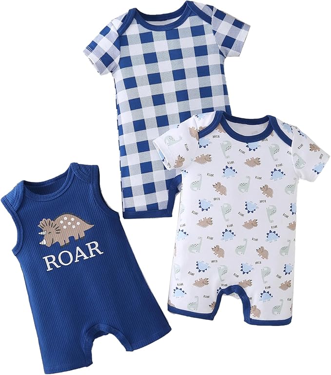 Baby Boys Romper Cotton Summer Infant Baby Boy Clothes | Short Sleeve Baby Boy by YOURDIARY