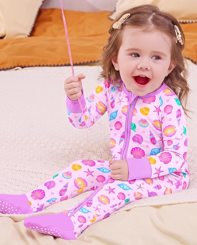 babee Reshinee Viscose derived from bamboo Baby Pajamas Convertible Footie - Image 8