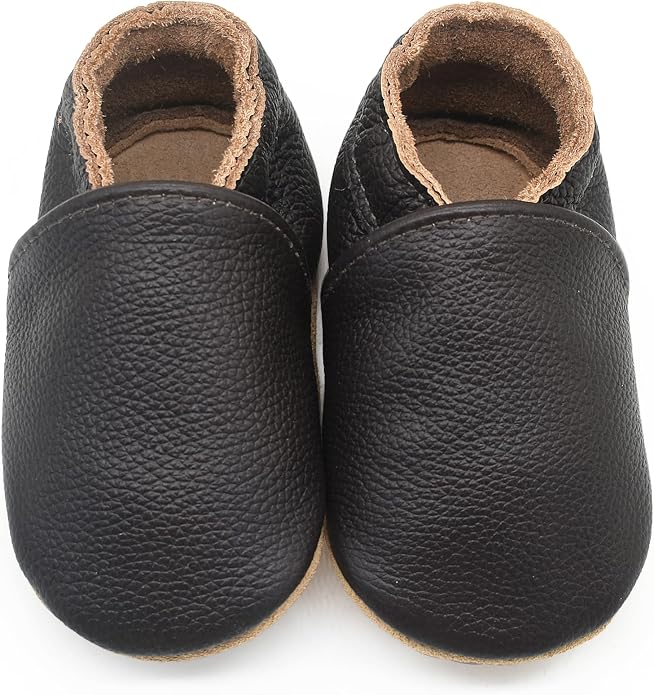 Genuine Leather Baby Booties Soft Sole Toddler Walking Shoes by Aijoviko