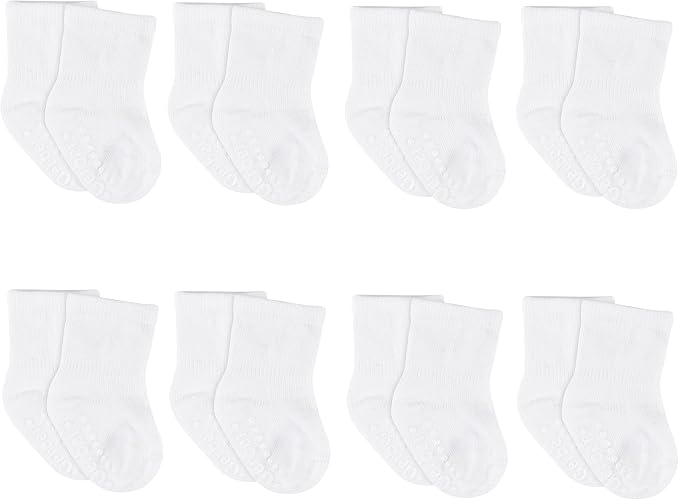 Gerber baby-boys 8-pack Wiggle-proof Jersey Crew Socks by Gerber