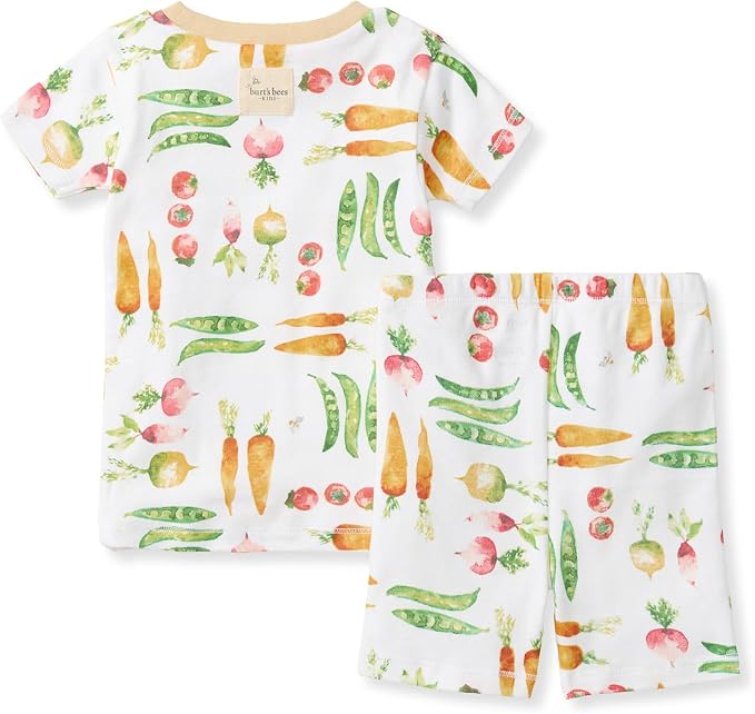 Burt's Bees Baby Unisex Organic Cotton Short Sleeve & Shorts PJ Set, 2-PC | - Image 2