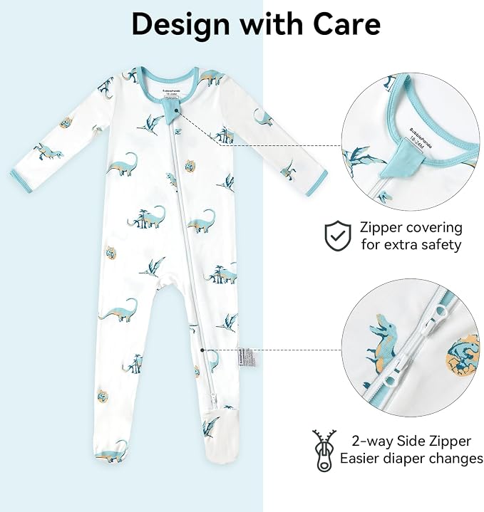 Okayinn BubblePanda Rayon Made From Bamboo Baby Pajamas Long Sleeve Months - Image 2